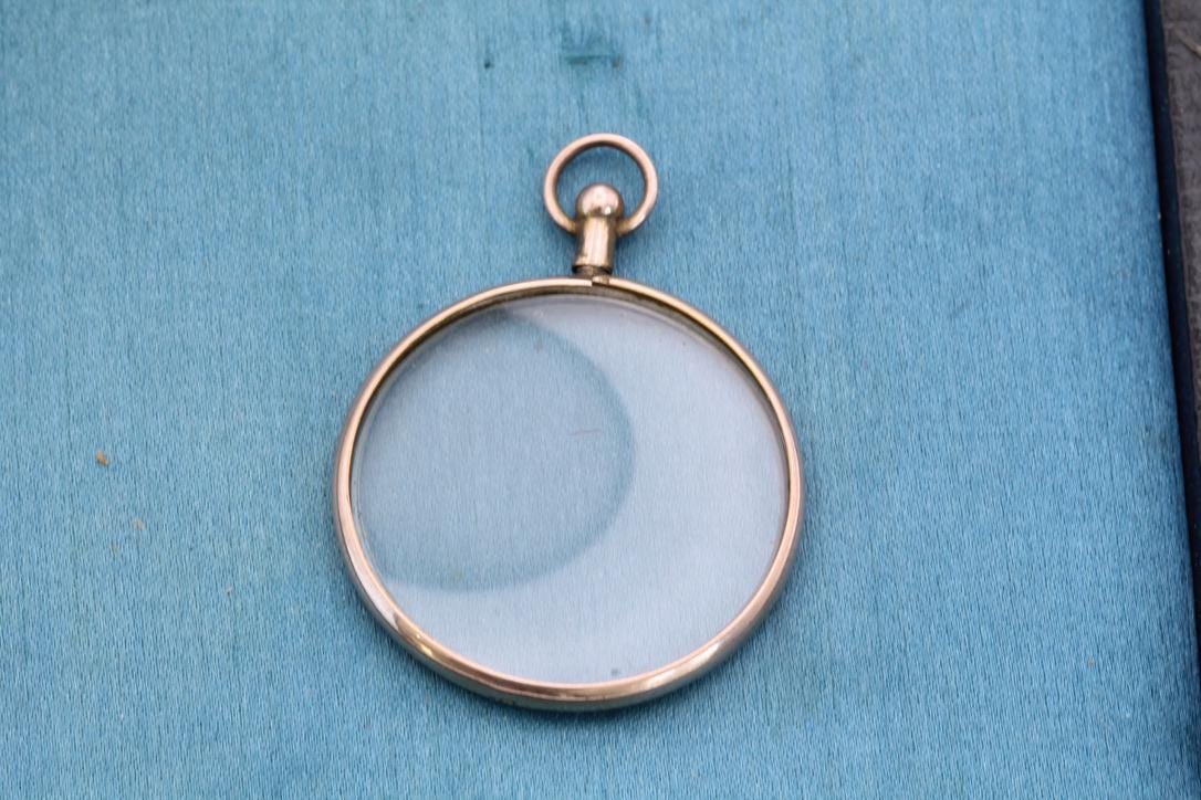 Antique 9ct Gold Glass Locket Pendant