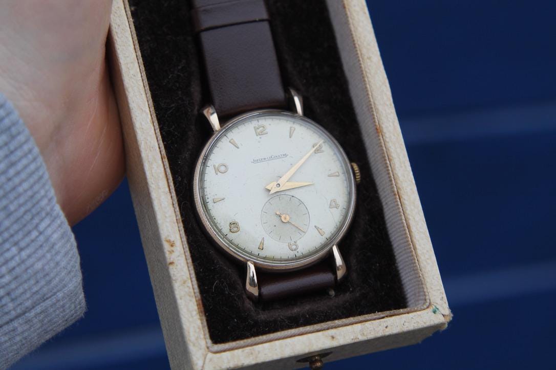Vintage 9ct Gold Jaeger-LeCoultre Gentleman's Manual Wind Watch, 1961
