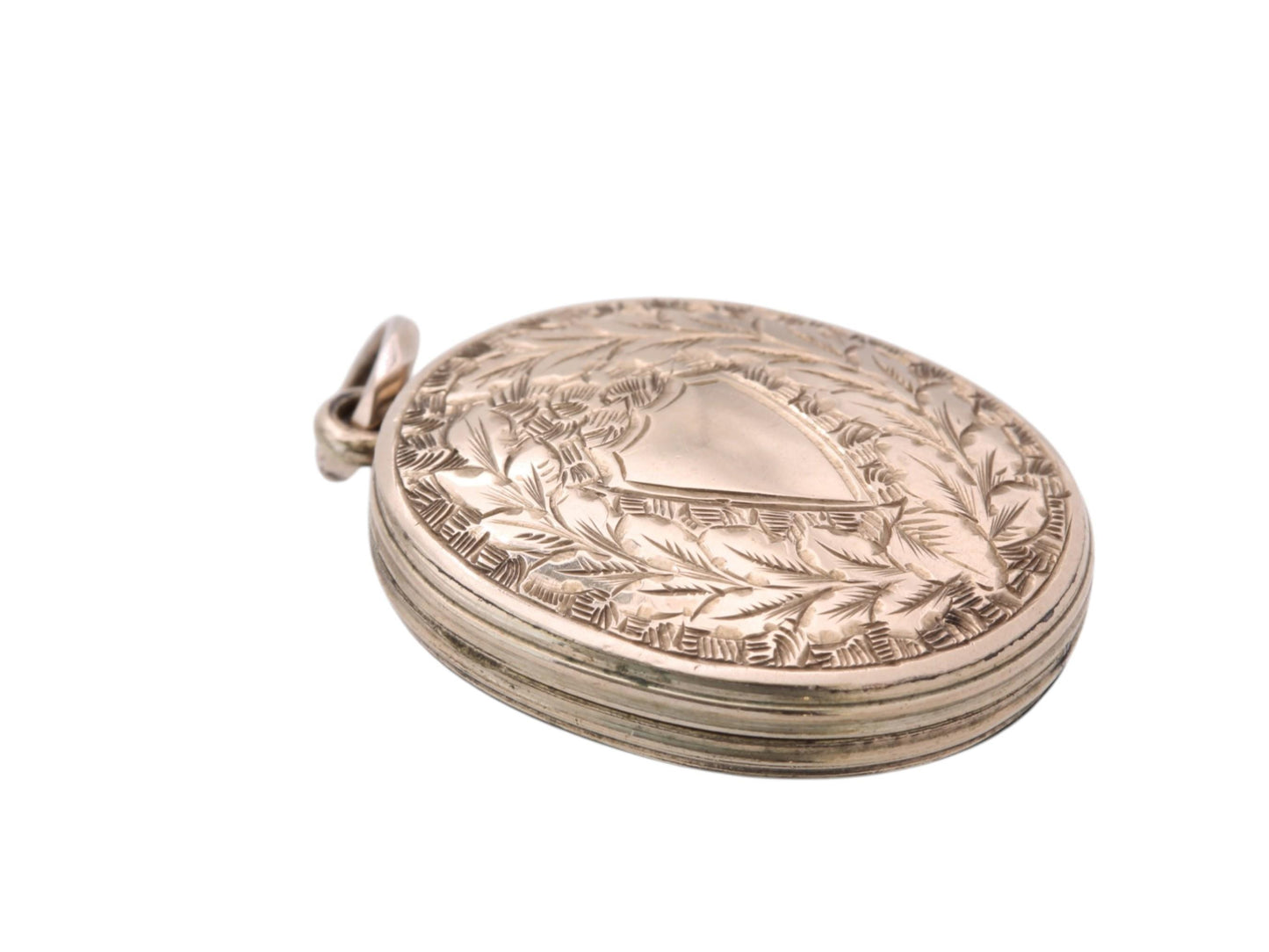 Antique 9ct Gold Chased Ivy Locket