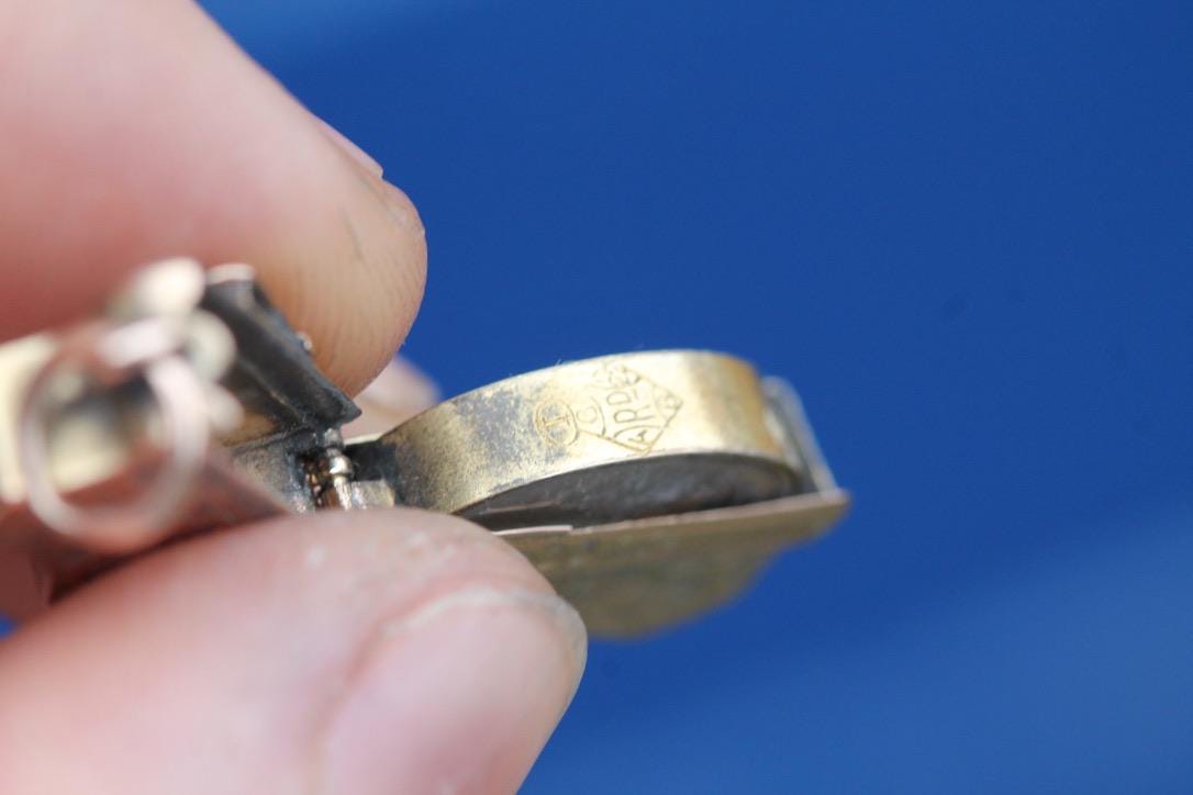 Antique 9ct Gold Chased Shield Locket, 1844