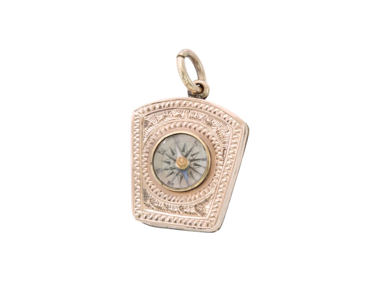Antique 9ct Gold Compass Locket, c.1890