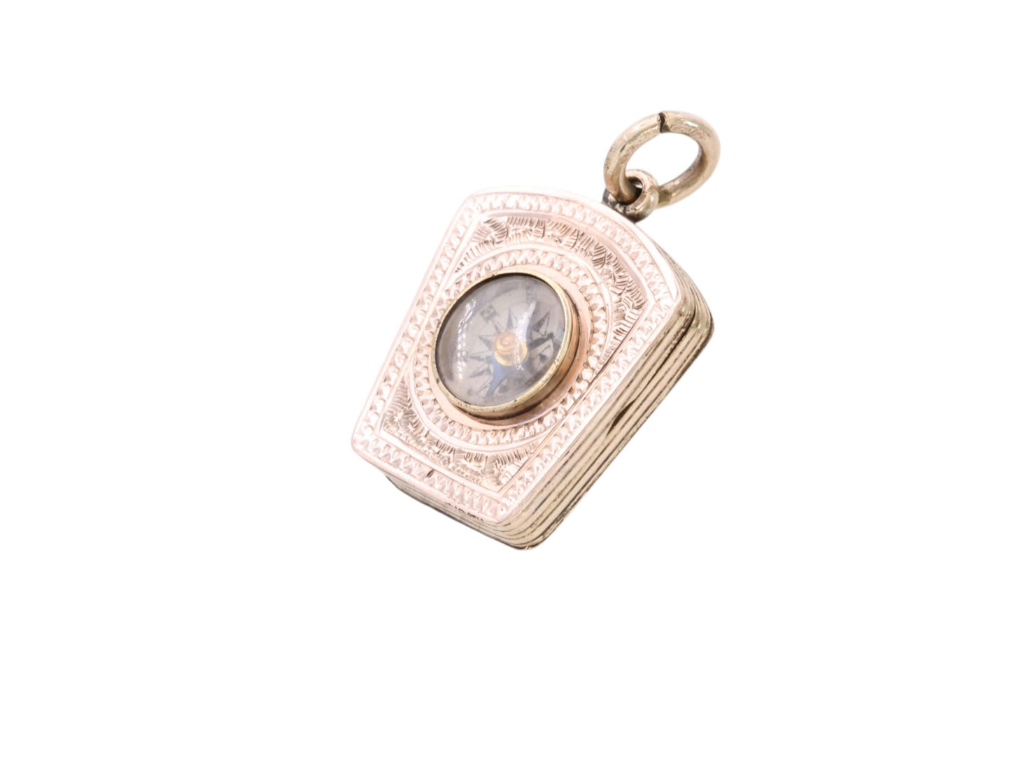 Antique 9ct Gold Compass Locket, c.1890