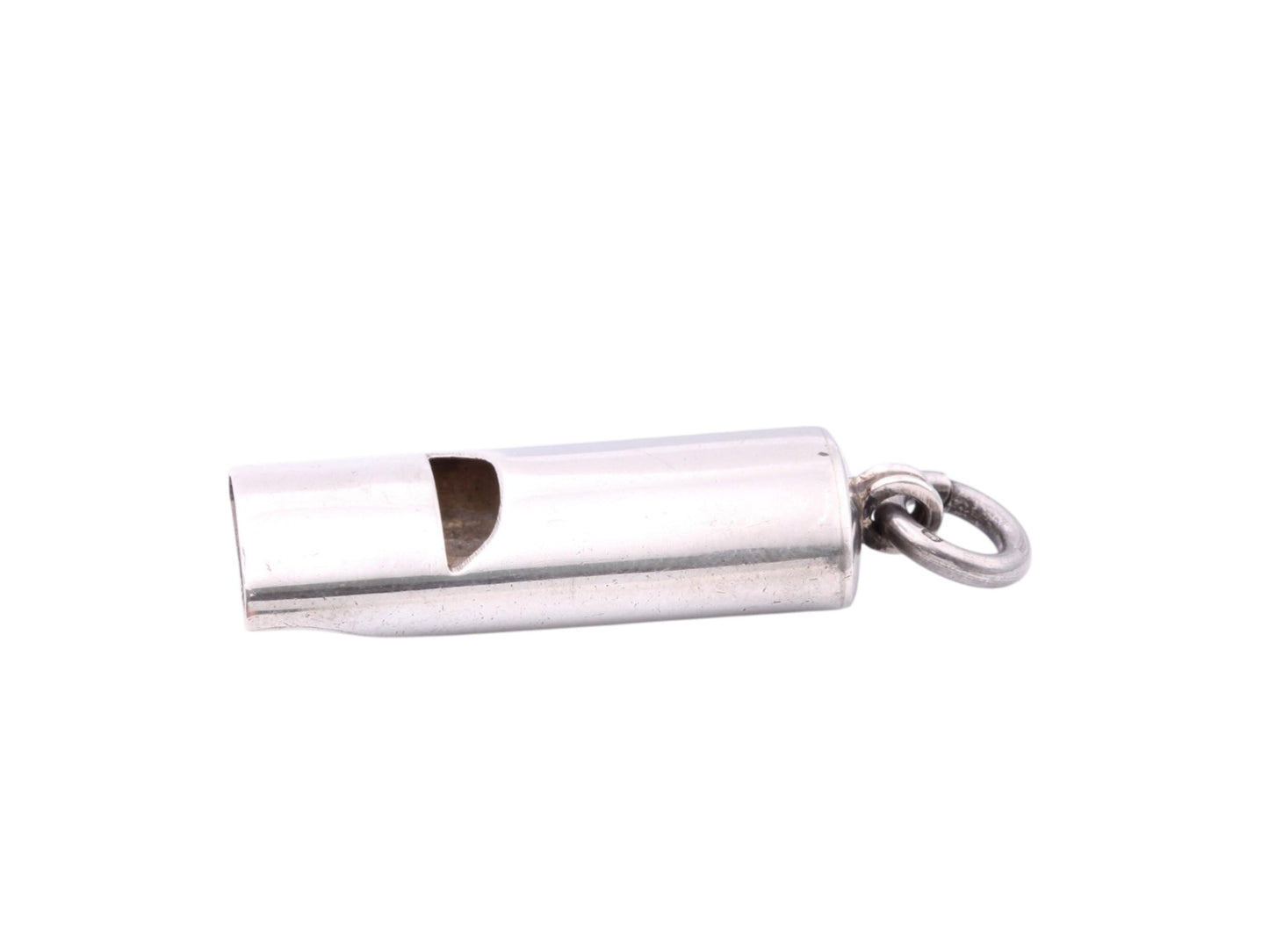 Antique Sterling Silver Whistle Pendant, 1905