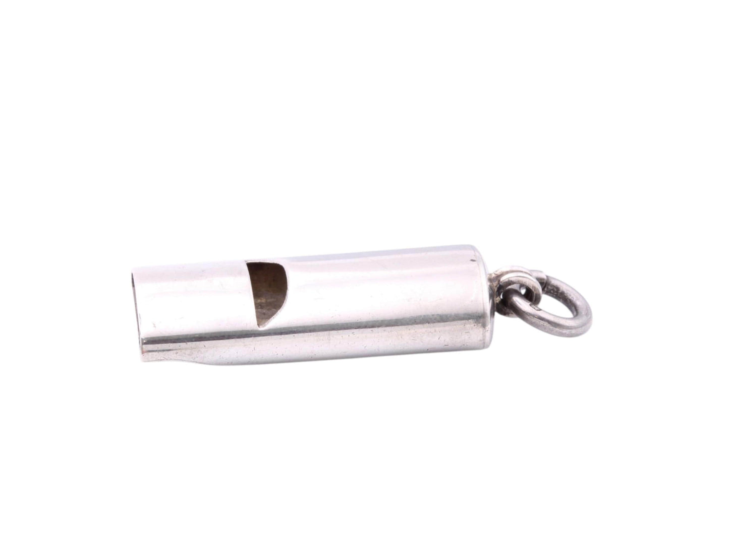 Antique Sterling Silver Whistle Pendant, 1905