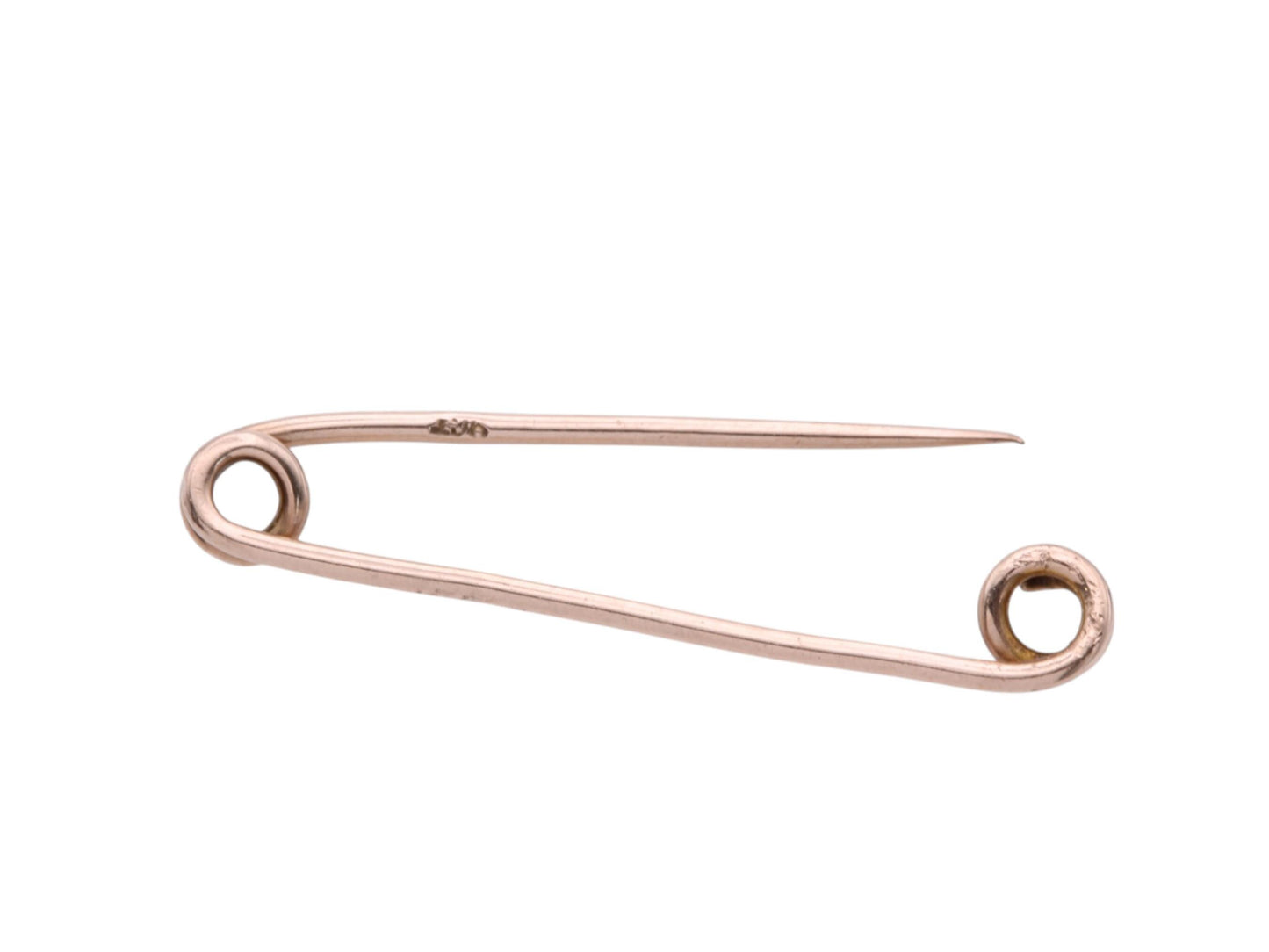 Antique 9ct Gold Dress Safety Pin Brooch
