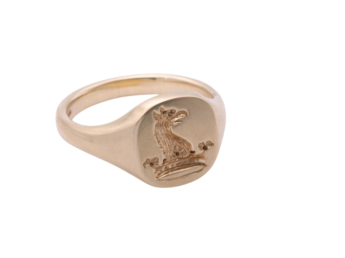 Vintage 9ct Gold Griffin Intaglio Signet Ring