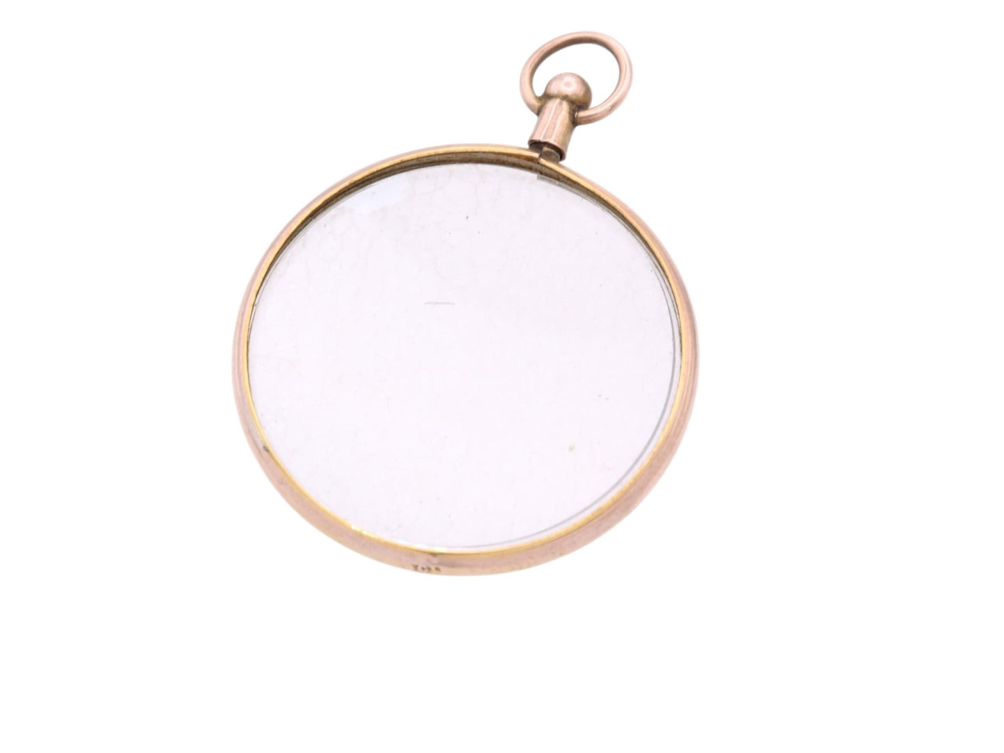 Antique 9ct Gold Glass Locket Pendant