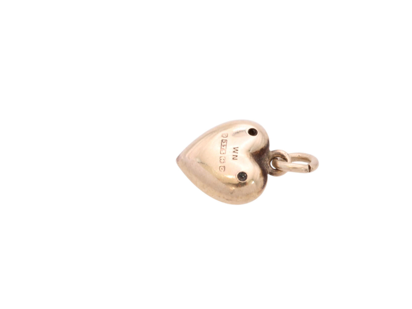 Vintage-9ct-Gold-Paste-Heart-Charm,-1963