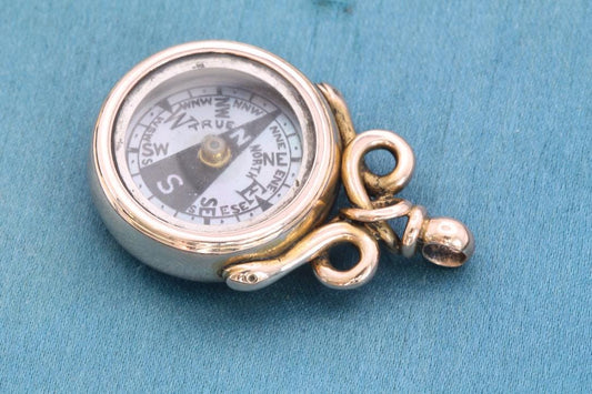 Antique 15ct Gold Snake Compass Pendant, 1899