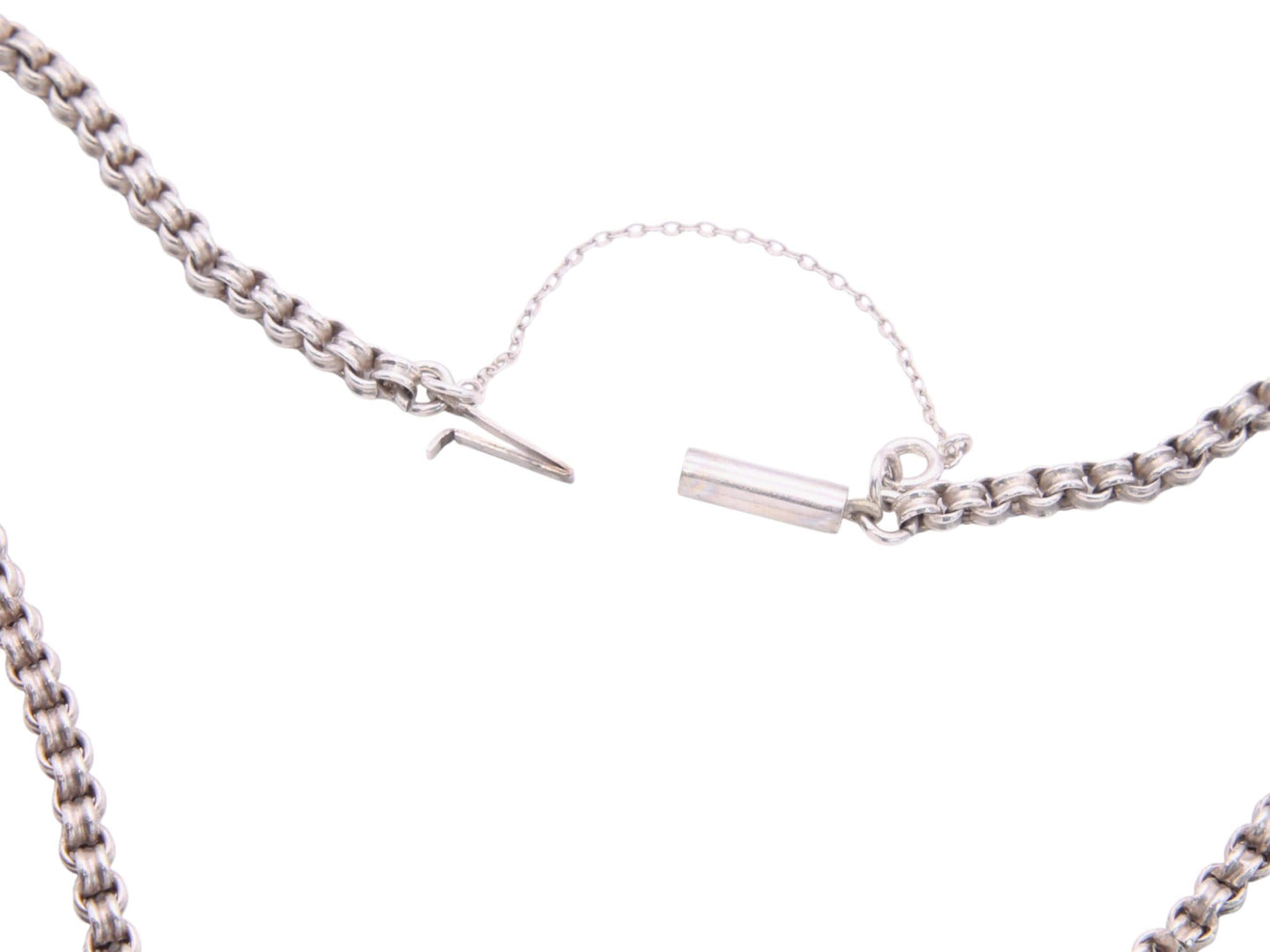 Antique Sterling Silver Belcher Link Necklace, 19"