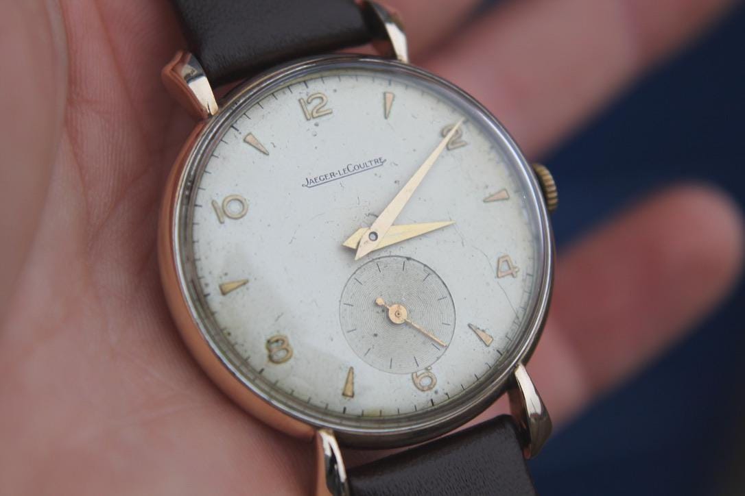 Vintage 9ct Gold Jaeger-LeCoultre Gentleman's Manual Wind Watch, 1961