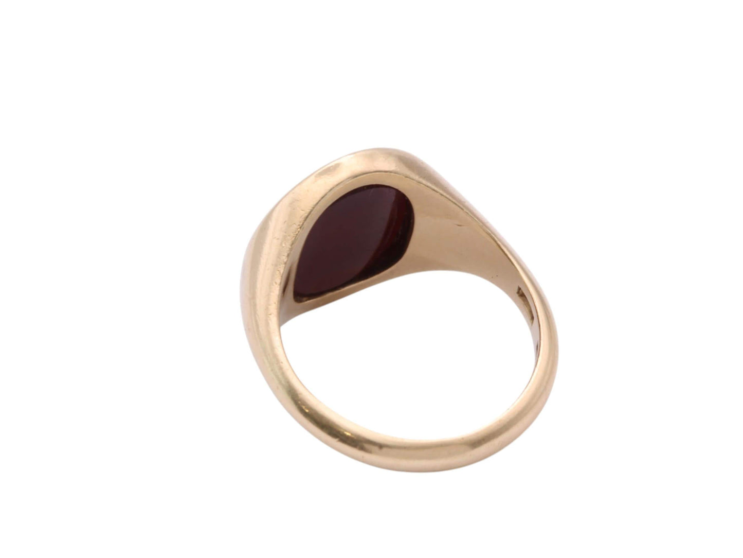 Vintage 18ct Gold Intaglio Carnelian Eagle Signet Ring, 1951