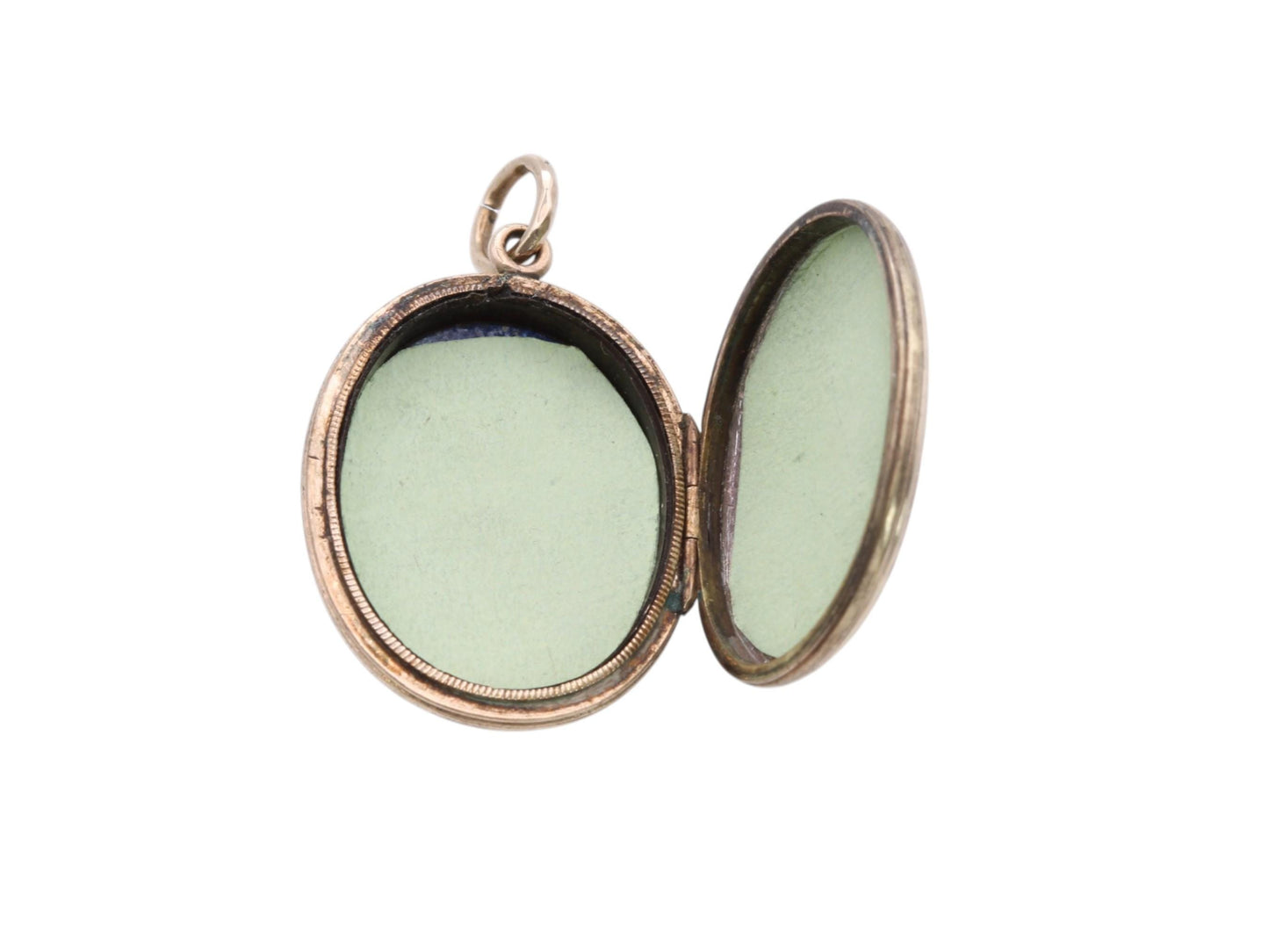 Antique 9ct Gold Coral, Pearl Buckle Enamel Locket