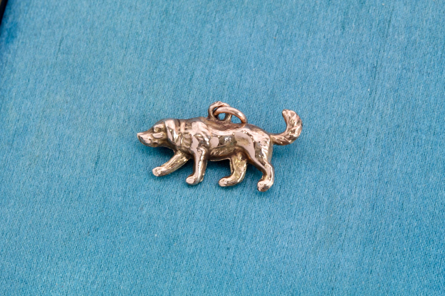 Antique 9ct Gold Dog Spaniel Charm Pendant
