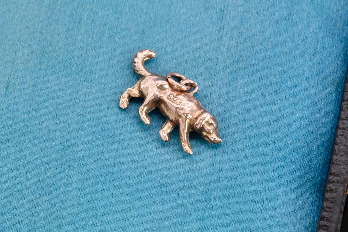Antique 9ct Gold Dog Spaniel Charm Pendant