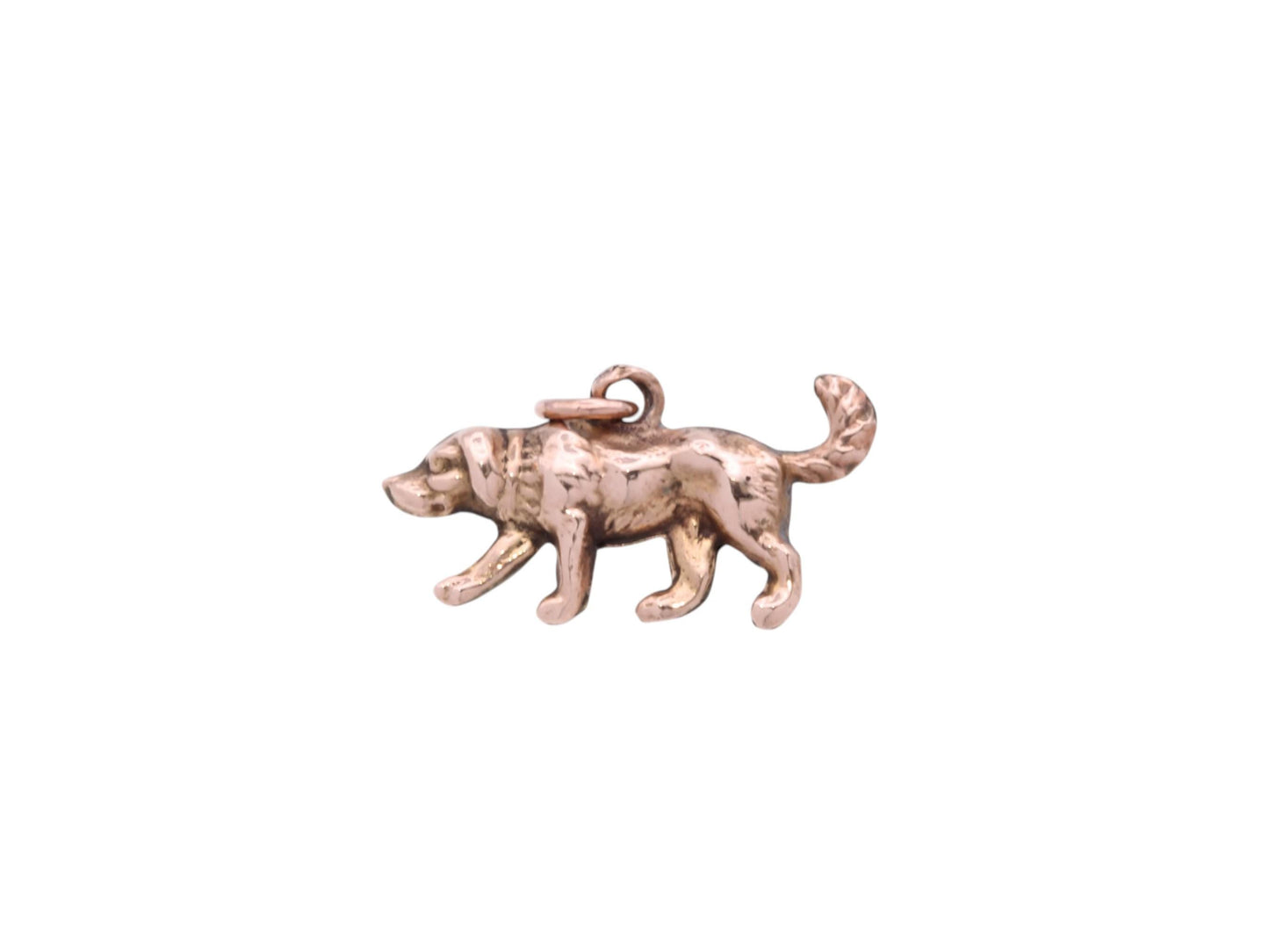 Antique 9ct Gold Dog Spaniel Charm Pendant