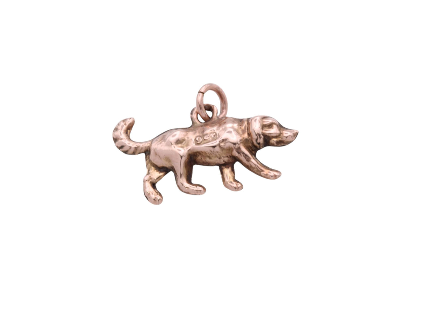 Antique 9ct Gold Dog Spaniel Charm Pendant