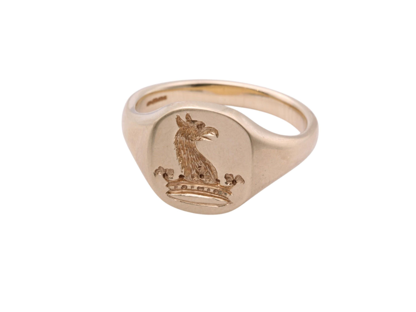 Vintage 9ct Gold Griffin Intaglio Signet Ring