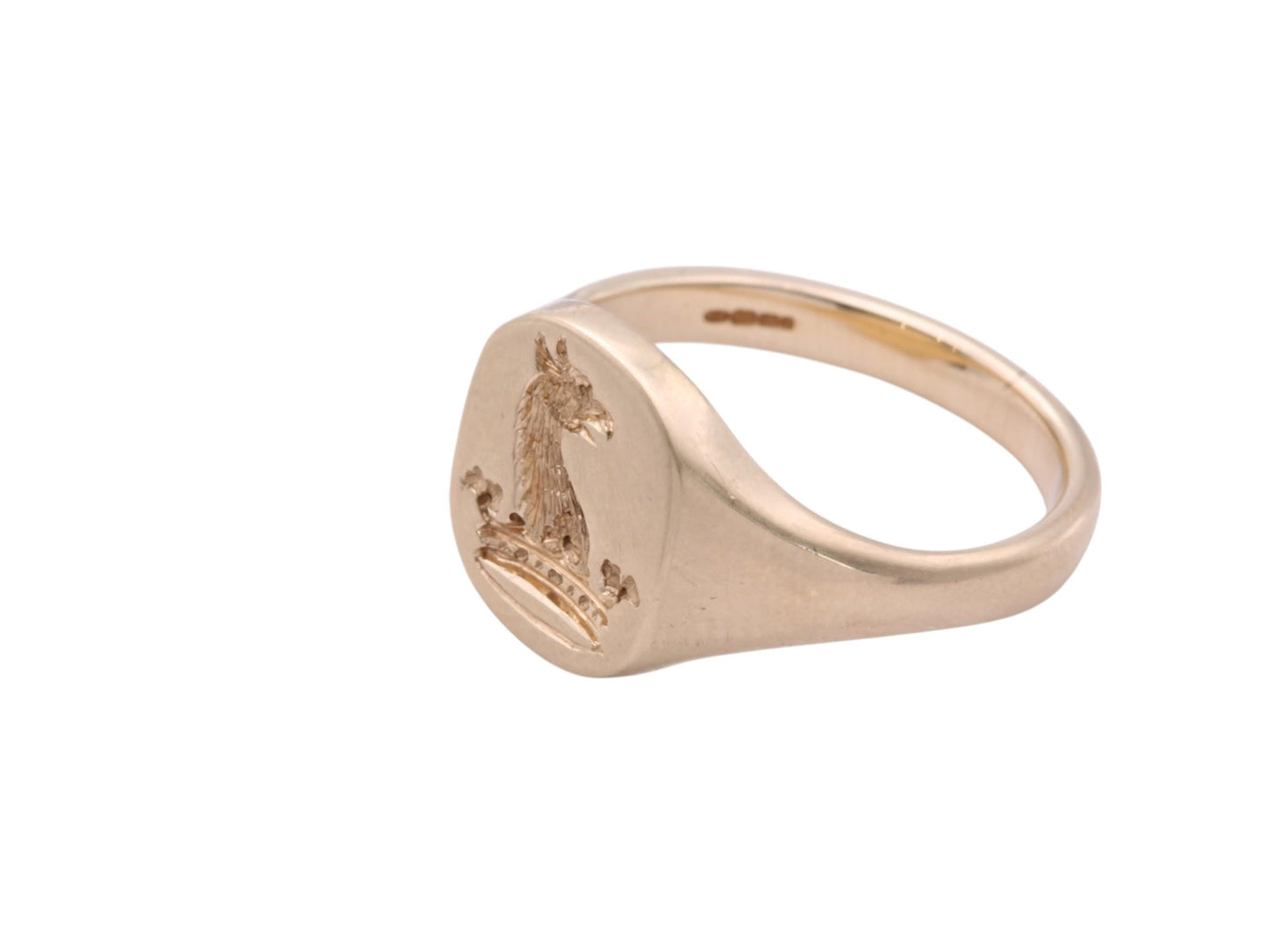 Vintage 9ct Gold Griffin Intaglio Signet Ring