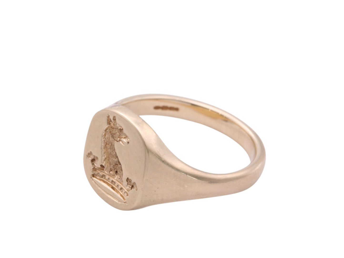 Vintage 9ct Gold Griffin Intaglio Signet Ring