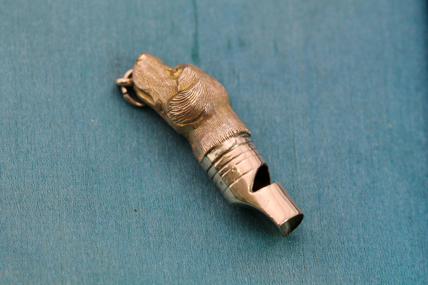 Antique Victorian 9ct Gold Dog Whistle Pendant