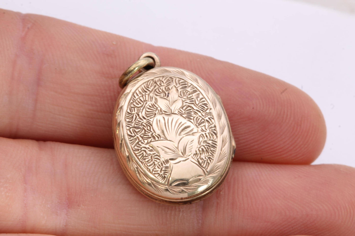Antique Victorian 9ct Gold Robin Enamel Locket