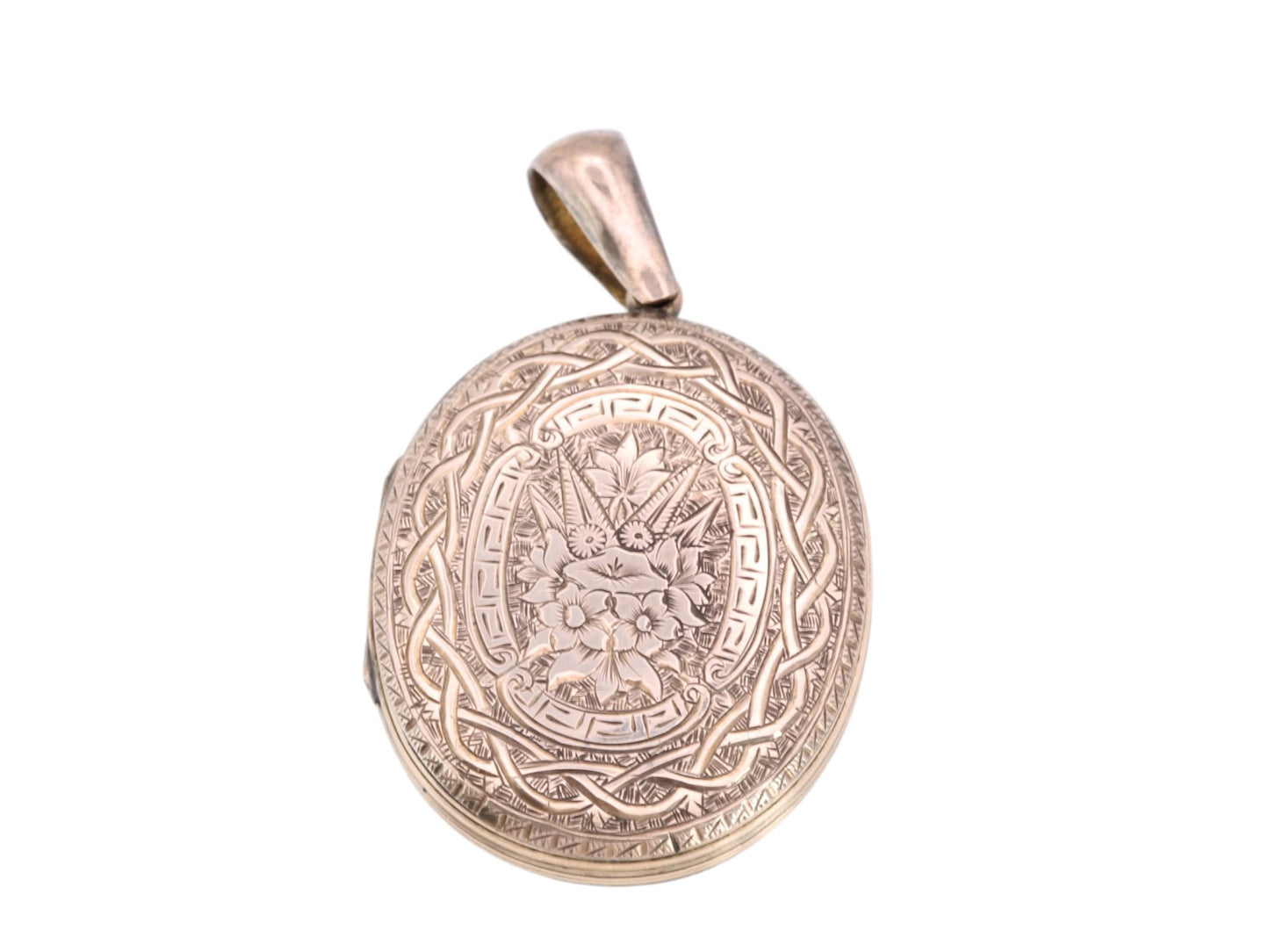 Antique Victorian 9ct Gold Forget Me Not Locket