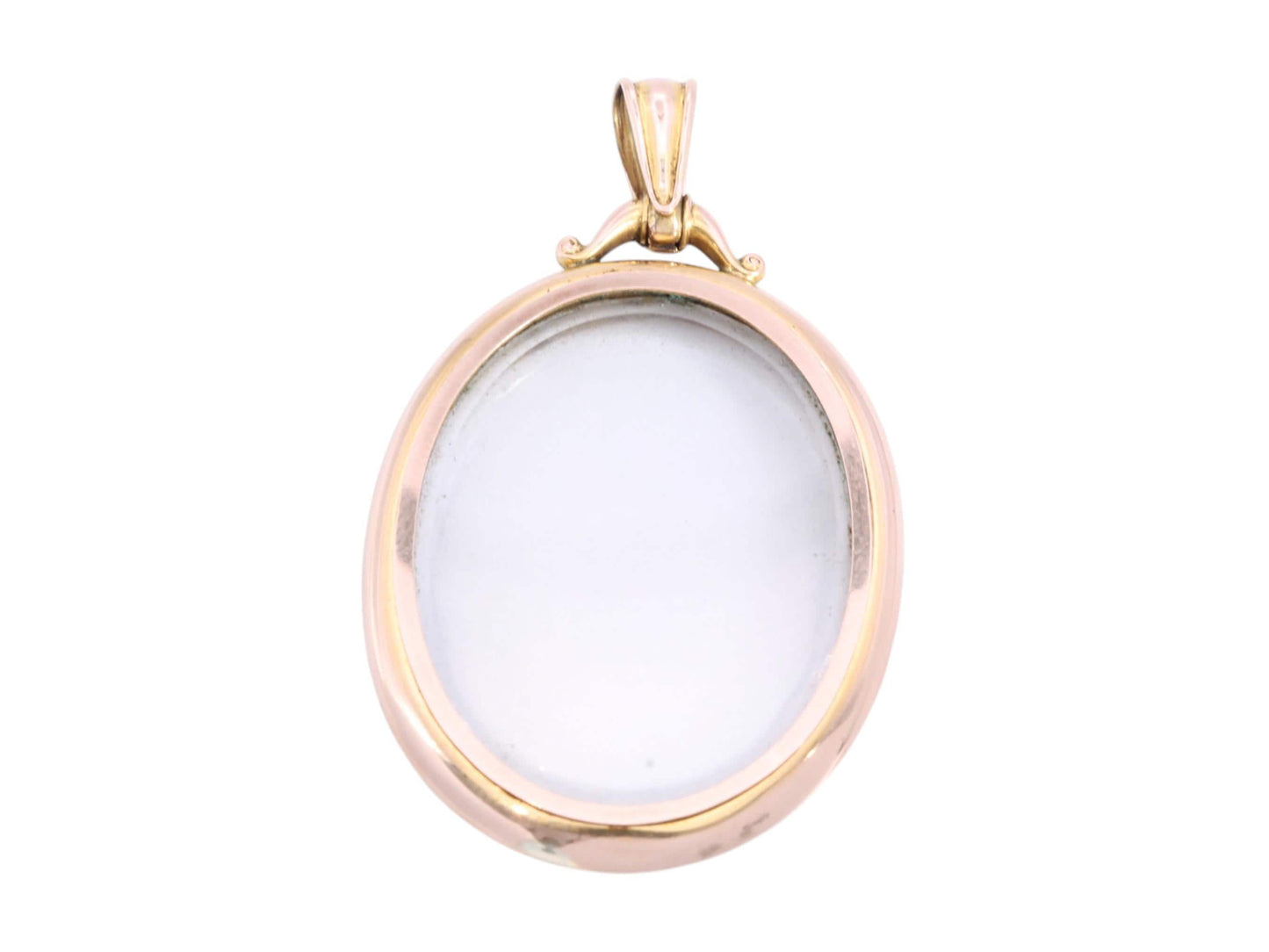 Antique 9ct Gold Glass Open Face Locket
