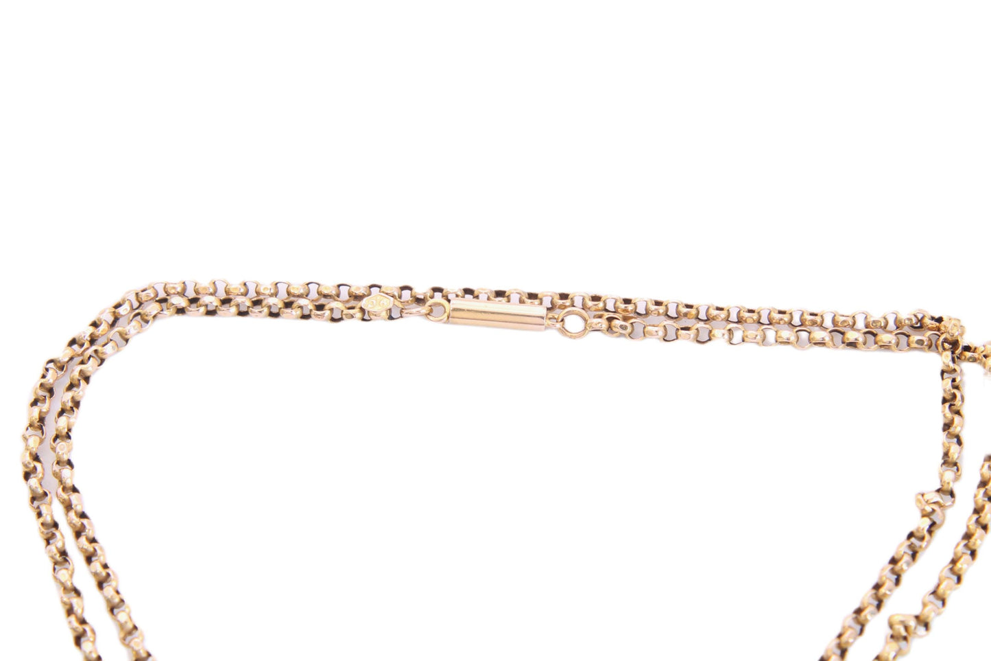 Antique Edwardian 9ct Gold Belcher Link Necklace, c.1901