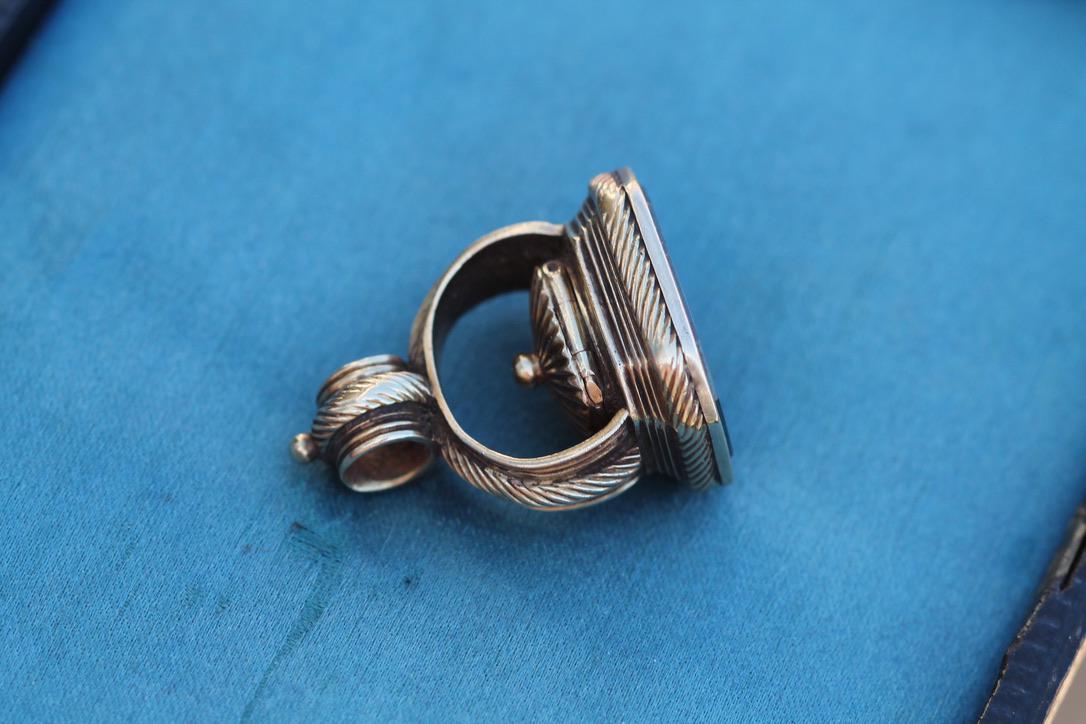 Antique 14ct Gold Intaglio Pendant with Hidden Locket, c.1830