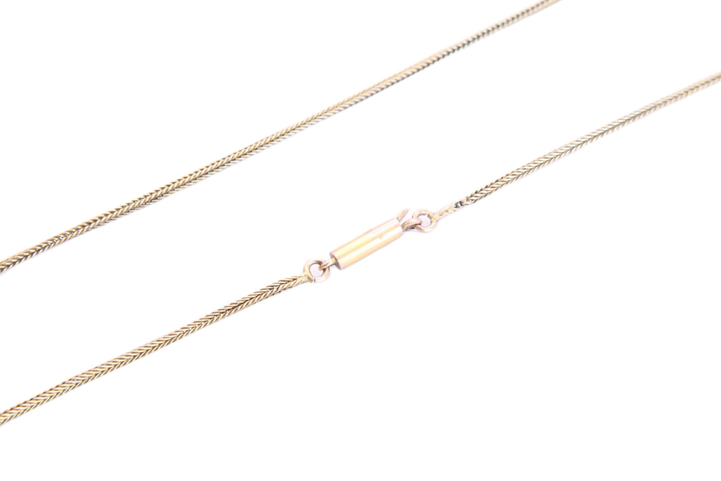 Antique Edwardian 9ct Gold Foxtail Link Necklace