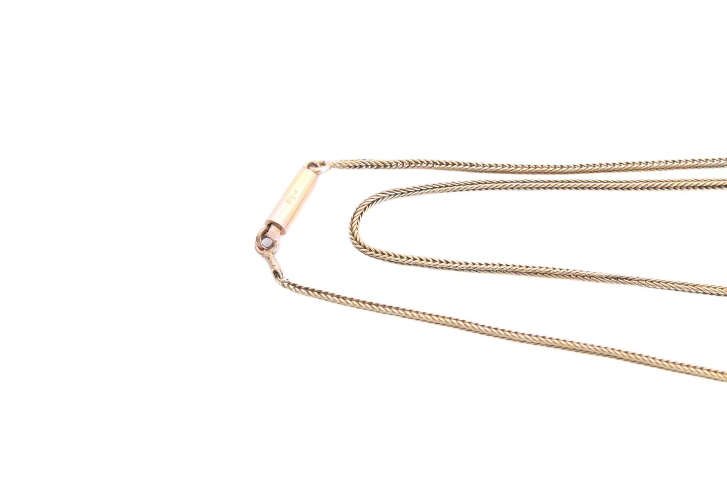 Antique Edwardian 9ct Gold Foxtail Link Necklace