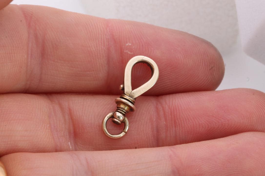 Antique-9ct-Gold-Hinged-Opening-Dog-Clip-Clasp