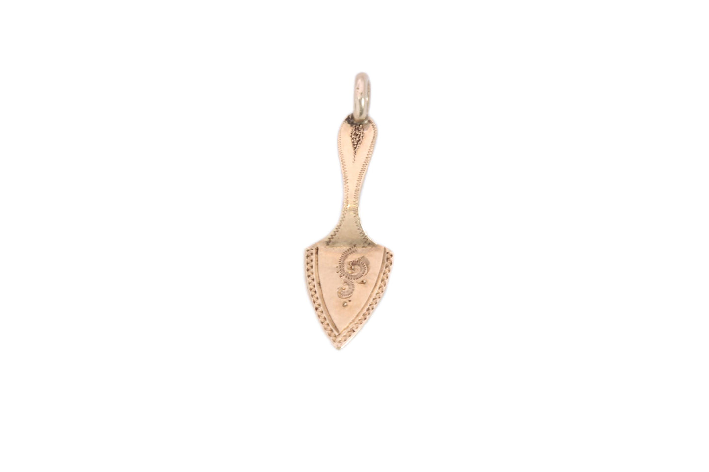Antique 9ct Gold Masonic Spade Charm | Freemasonry | c.1920