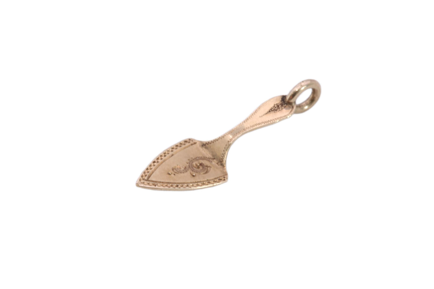 Antique 9ct Gold Masonic Spade Charm | Freemasonry | c.1920