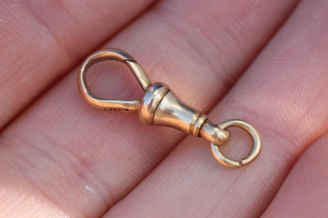 Antique 18ct Gold Dog Clip Clasp
