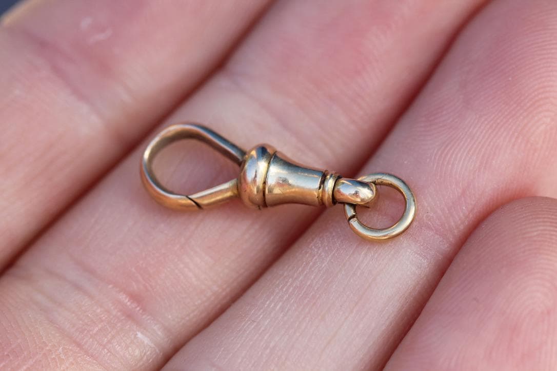 Antique 18ct Gold Dog Clip Clasp