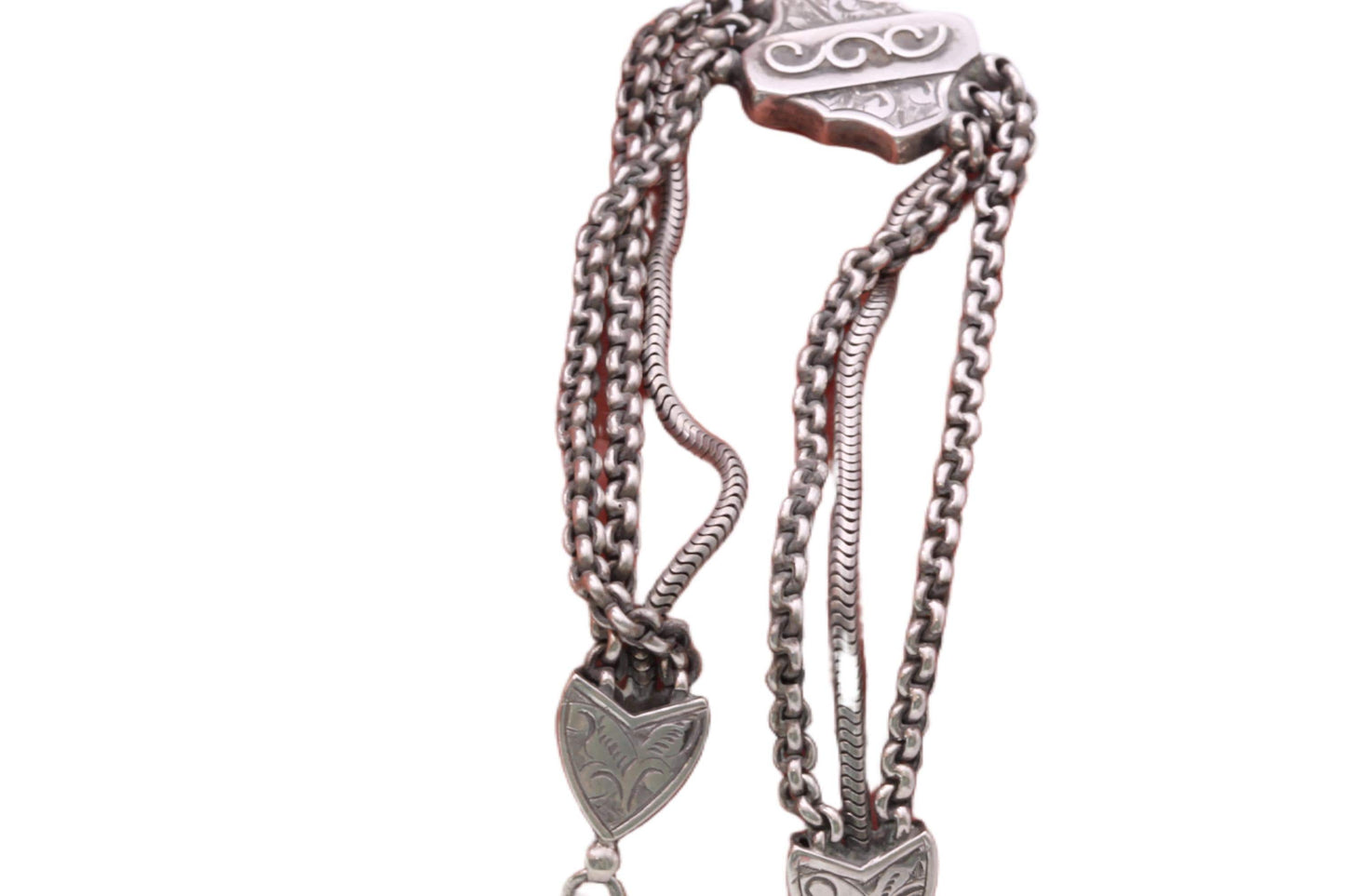 Antique Sterling Silver Albertina Bracelet, 1885