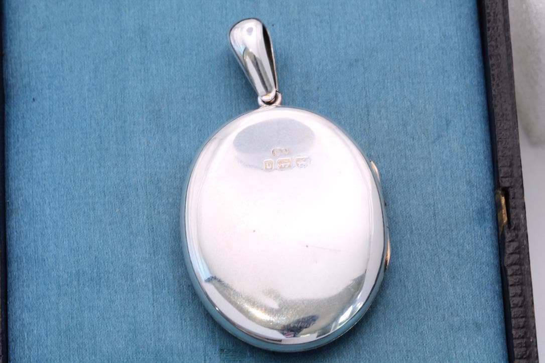 Antique Victorian Sterling Silver & 9ct Rose Gold Locket, 1882
