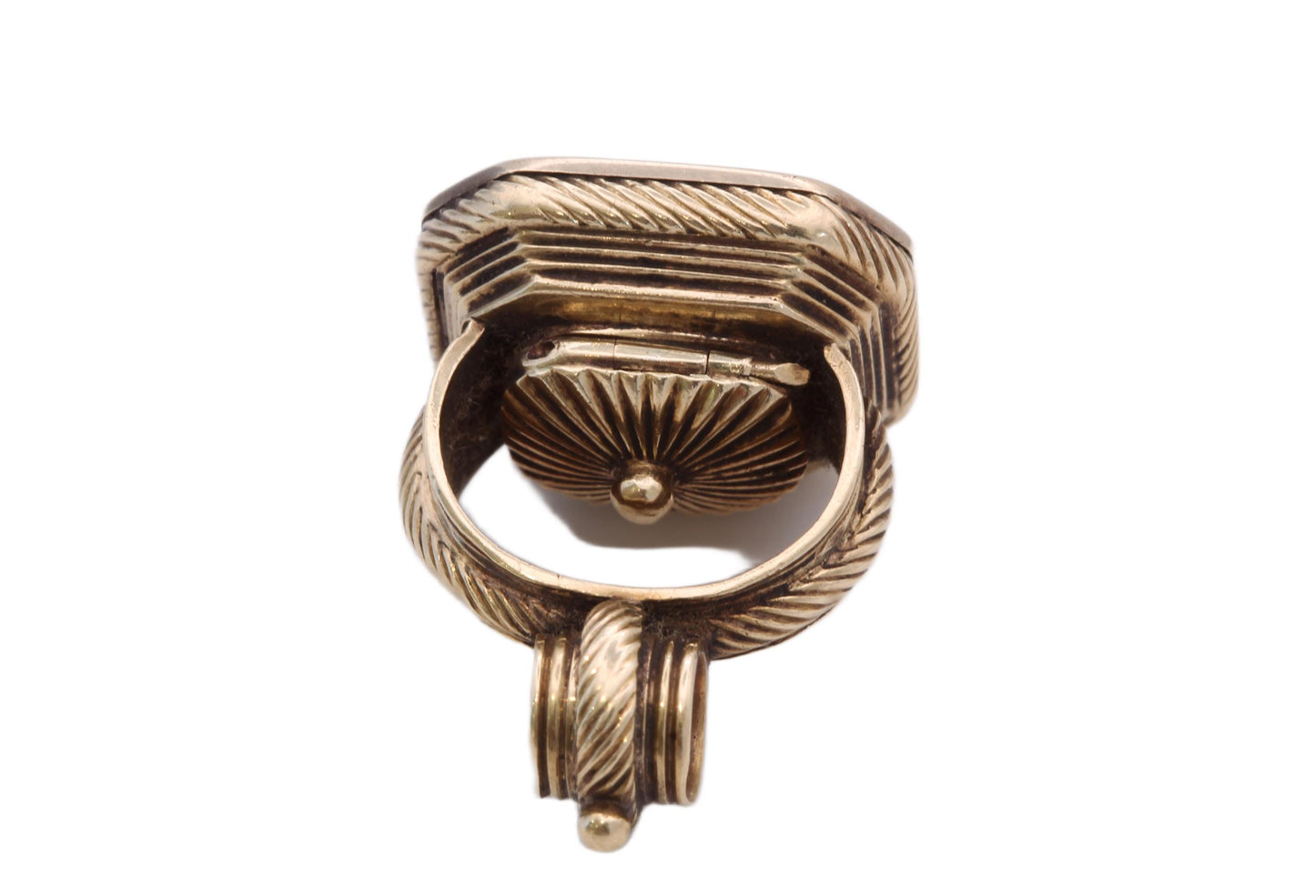 Antique 14ct Gold Intaglio Pendant with Hidden Locket, c.1830