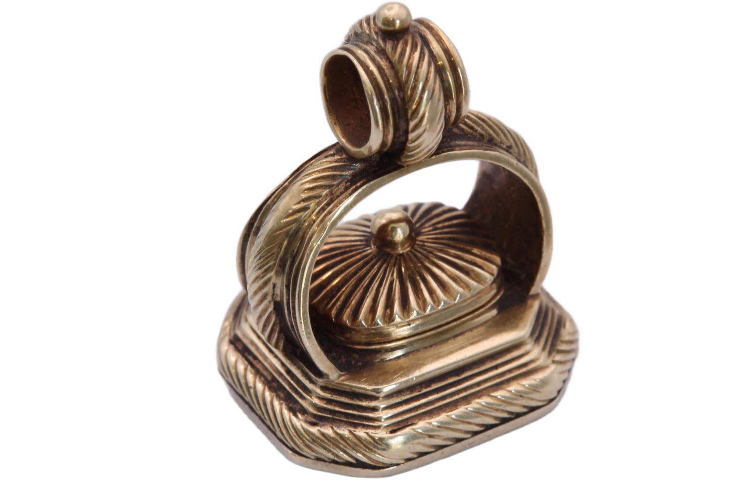 Antique 14ct Gold Intaglio Pendant with Hidden Locket, c.1830