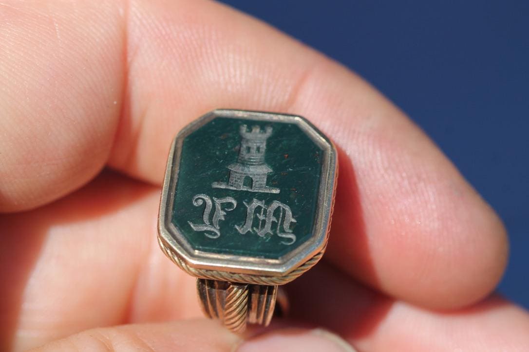Antique 14ct Gold Intaglio Pendant with Hidden Locket, c.1830