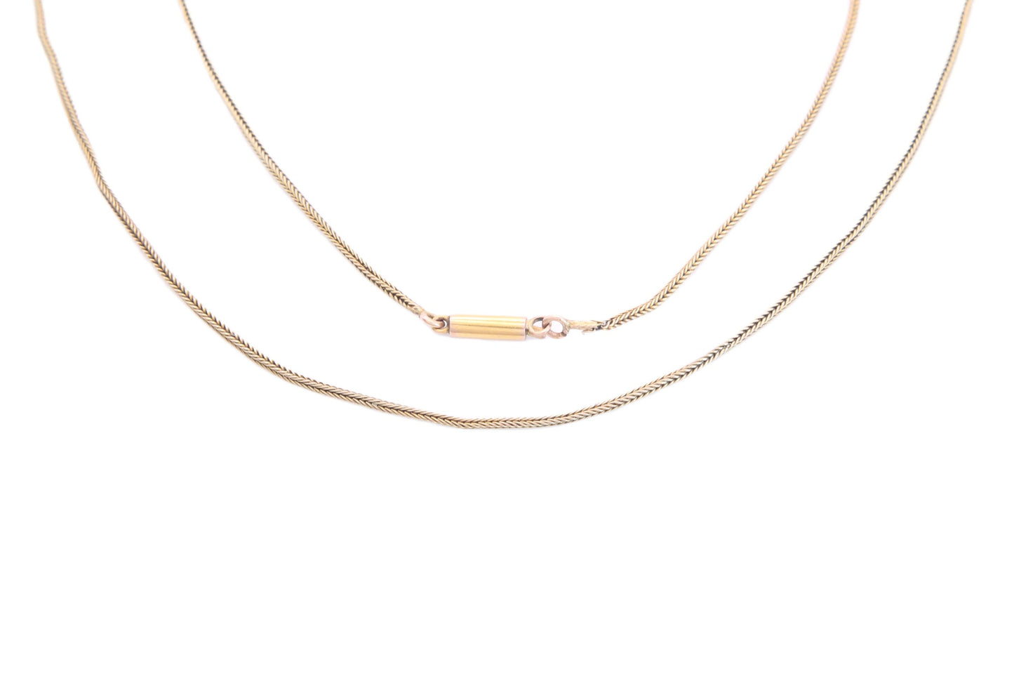 Antique Edwardian 9ct Gold Foxtail Link Necklace