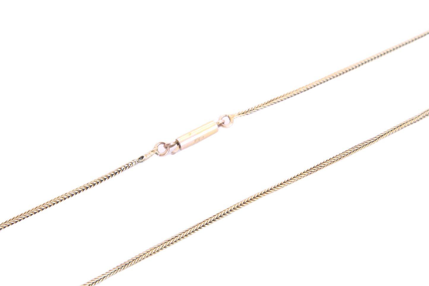 Antique Edwardian 9ct Gold Foxtail Link Necklace