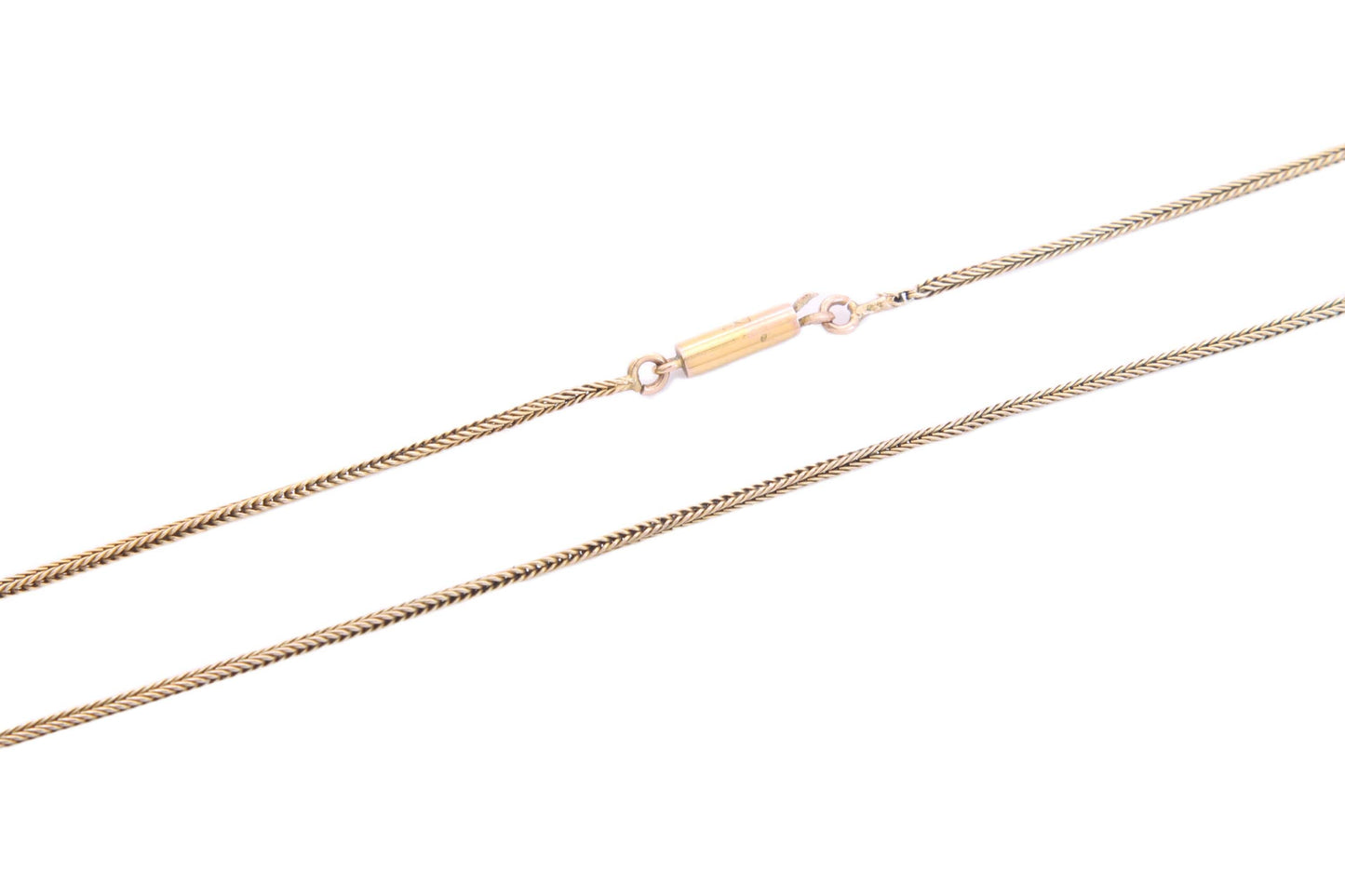 Antique Edwardian 9ct Gold Foxtail Link Necklace