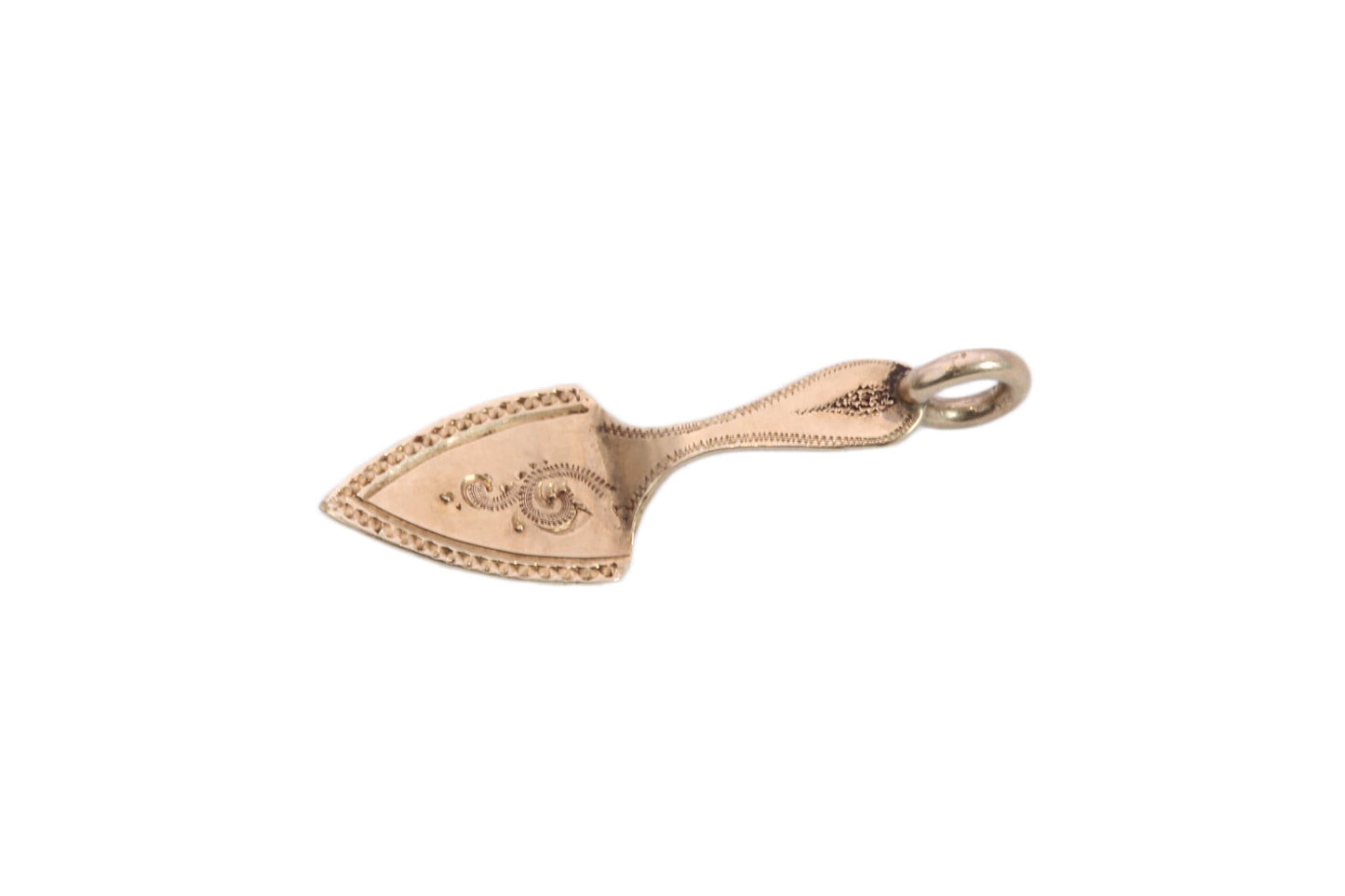 Antique 9ct Gold Masonic Spade Charm | Freemasonry | c.1920