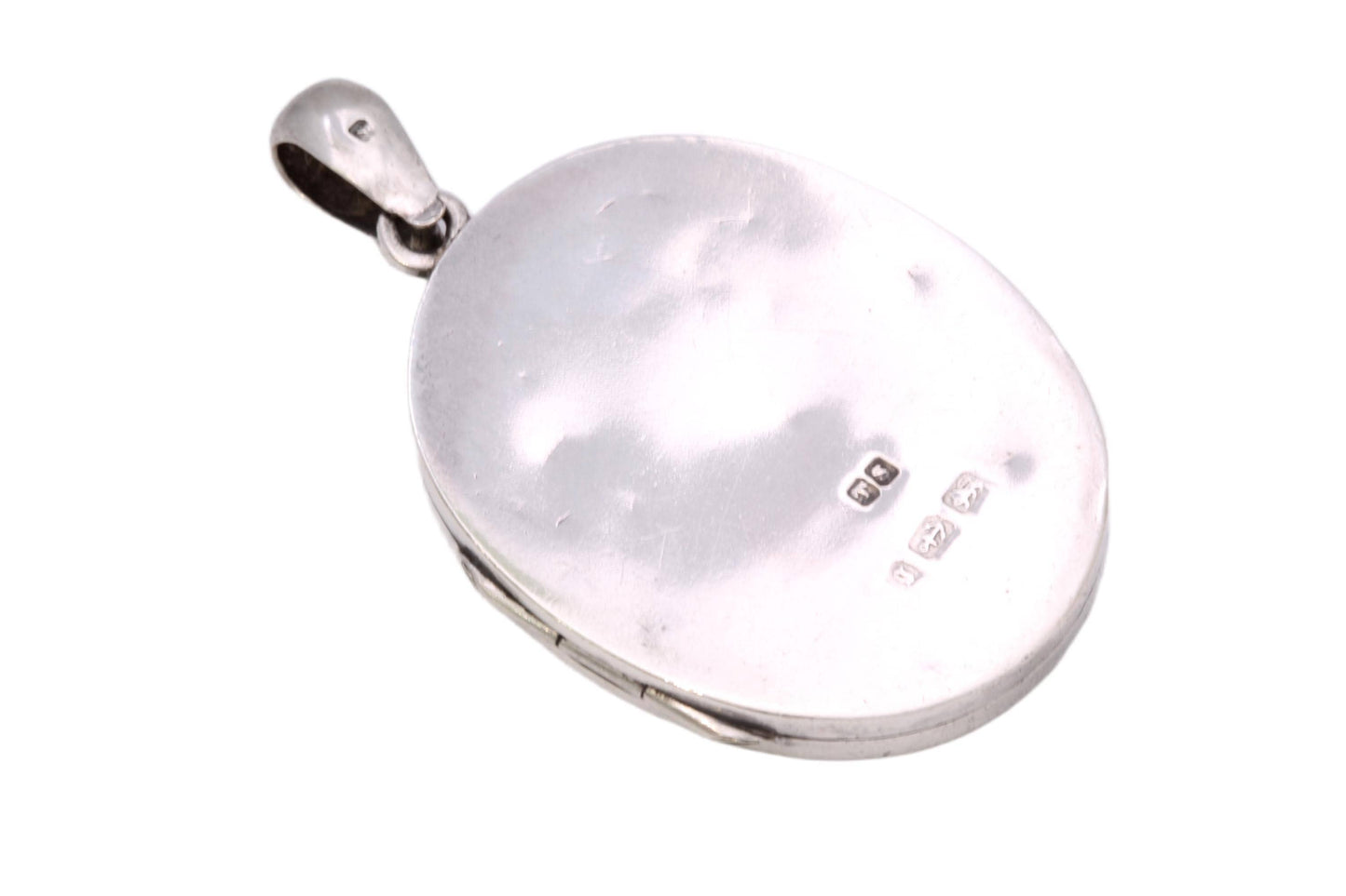 Antique Victorian Sterling Silver Ivy Chased Locket, 1881