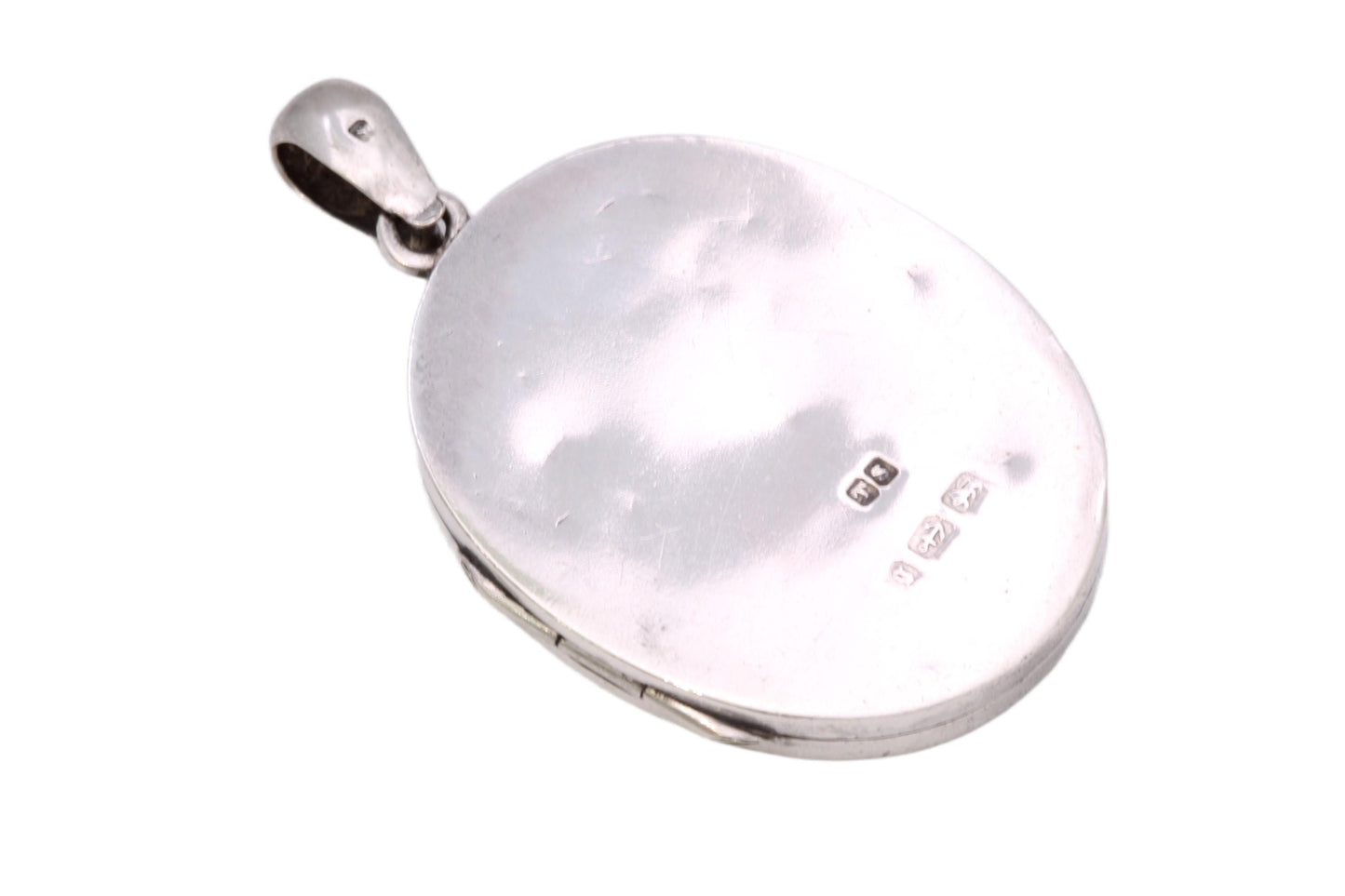 Antique Victorian Sterling Silver Ivy Chased Locket, 1881