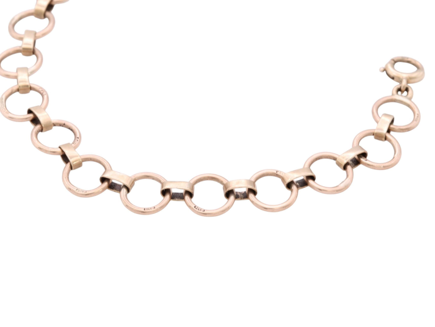 Vintage 9ct Yellow Gold Hoop Link Bracelet, 1952