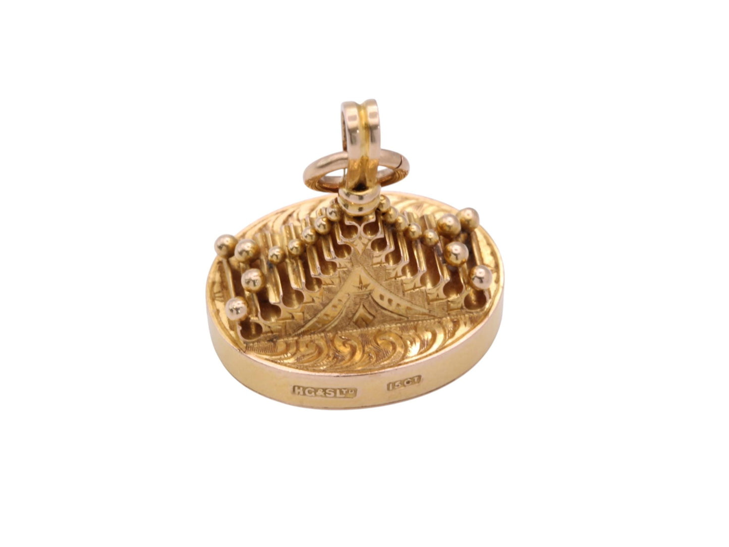 Antique 15ct Gold Lord's Prayer Chalcedony Intaglio | c.1880
